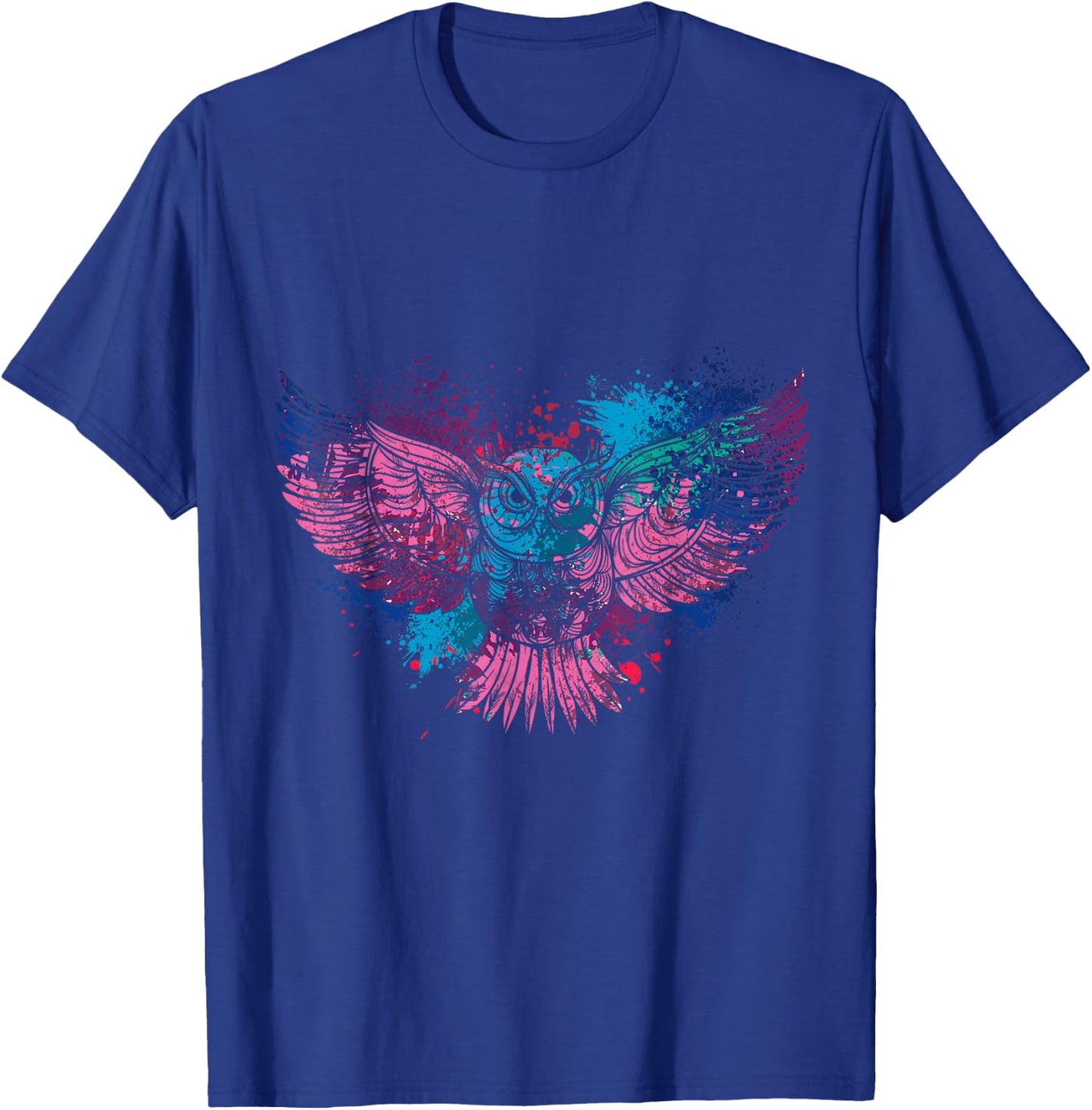 Forest Birds Gift Animal Lover Owl T-Shirt - T-Shirt | Royal