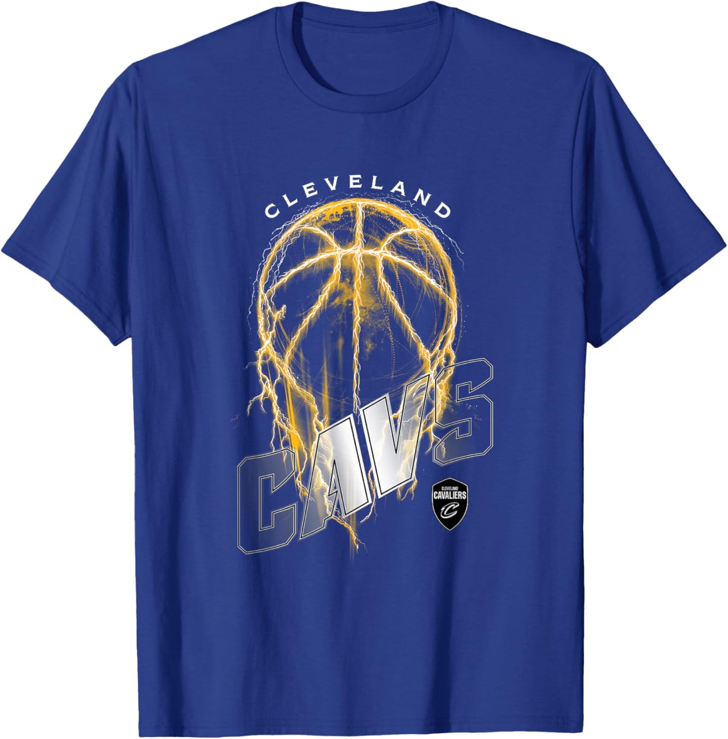 NBA Cleveland Cavaliers Lightning Bolt Basketball Logo T-Shirt - T-Shirt | Royal
