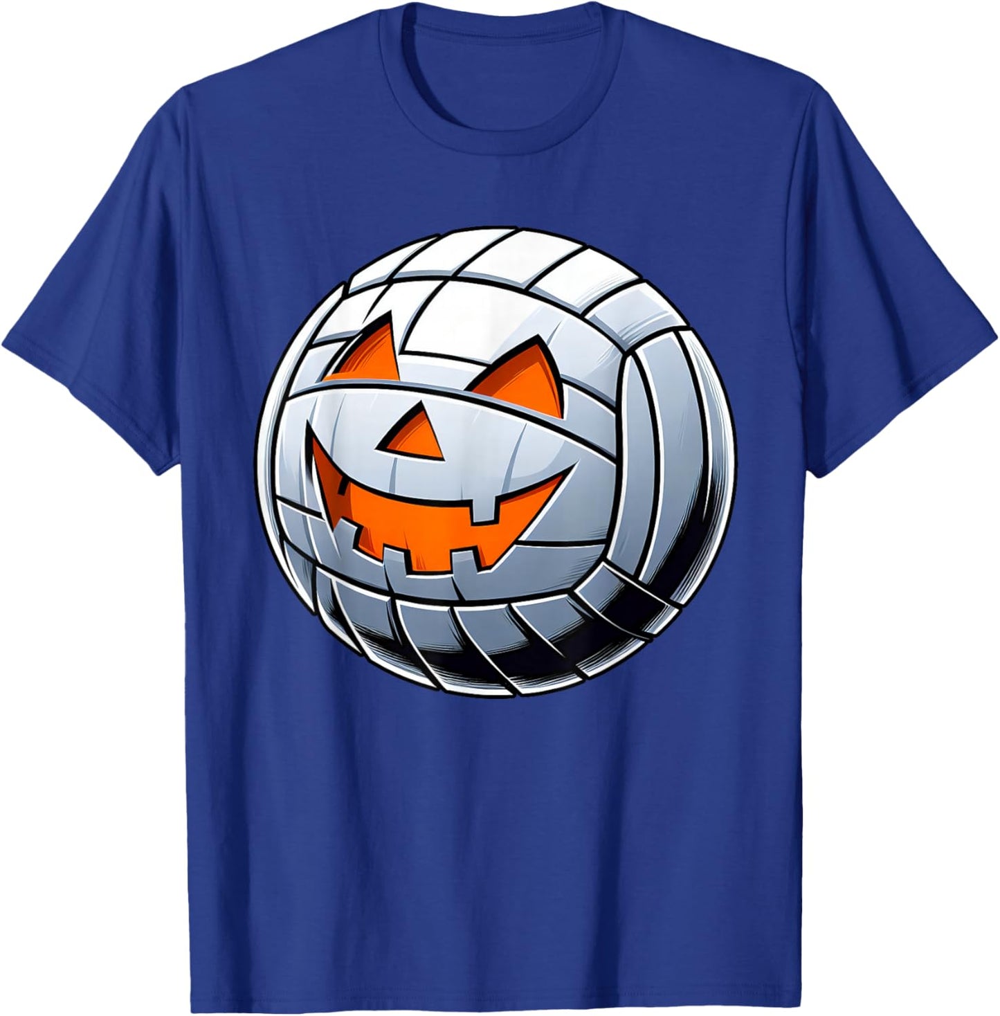 Halloween Jack O Lantern Volleyball Player Coach Pitcher Boy T-Shirt - T-Shirt | Royal