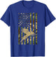 Pheasant Hunting Bird Hunter Hunting American Flag Camo T-Shirt - T-Shirt | Royal