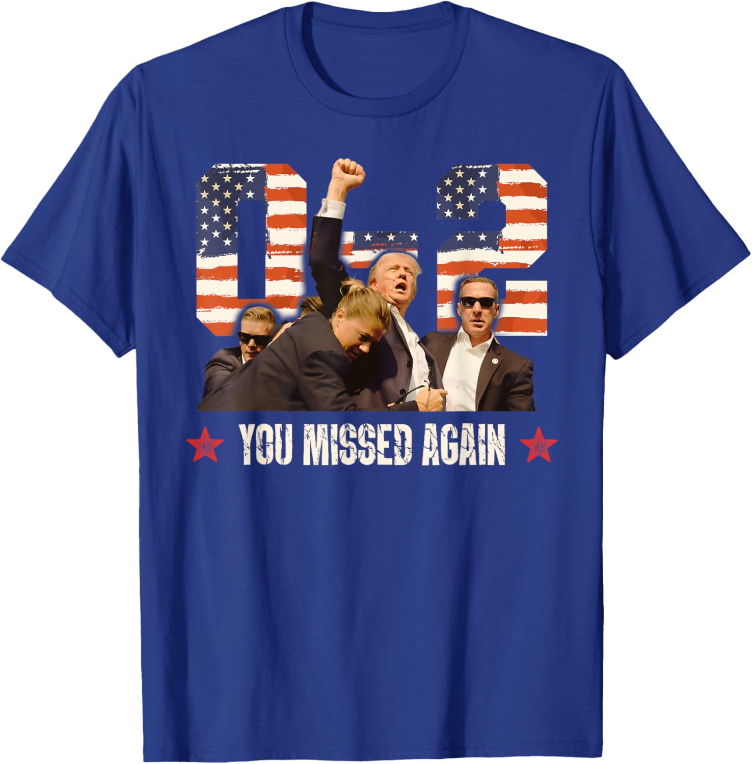 Trump 2024 You Missed Again 2 - 0 2nd Assassination Attempt T-Shirt - T-Shirt | Royal