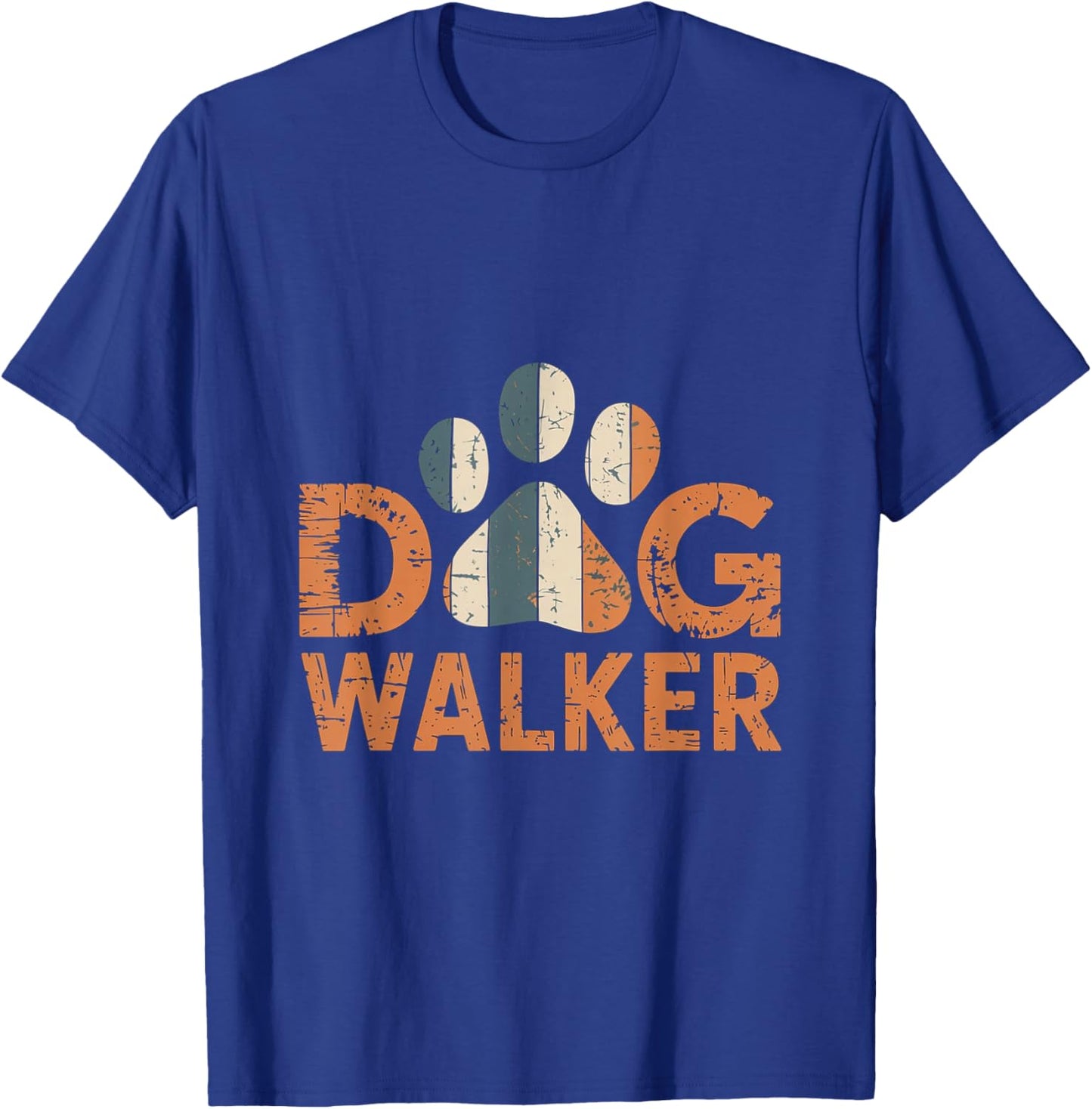 Vintage Dog Walker T-Shirt - T-Shirt | Royal