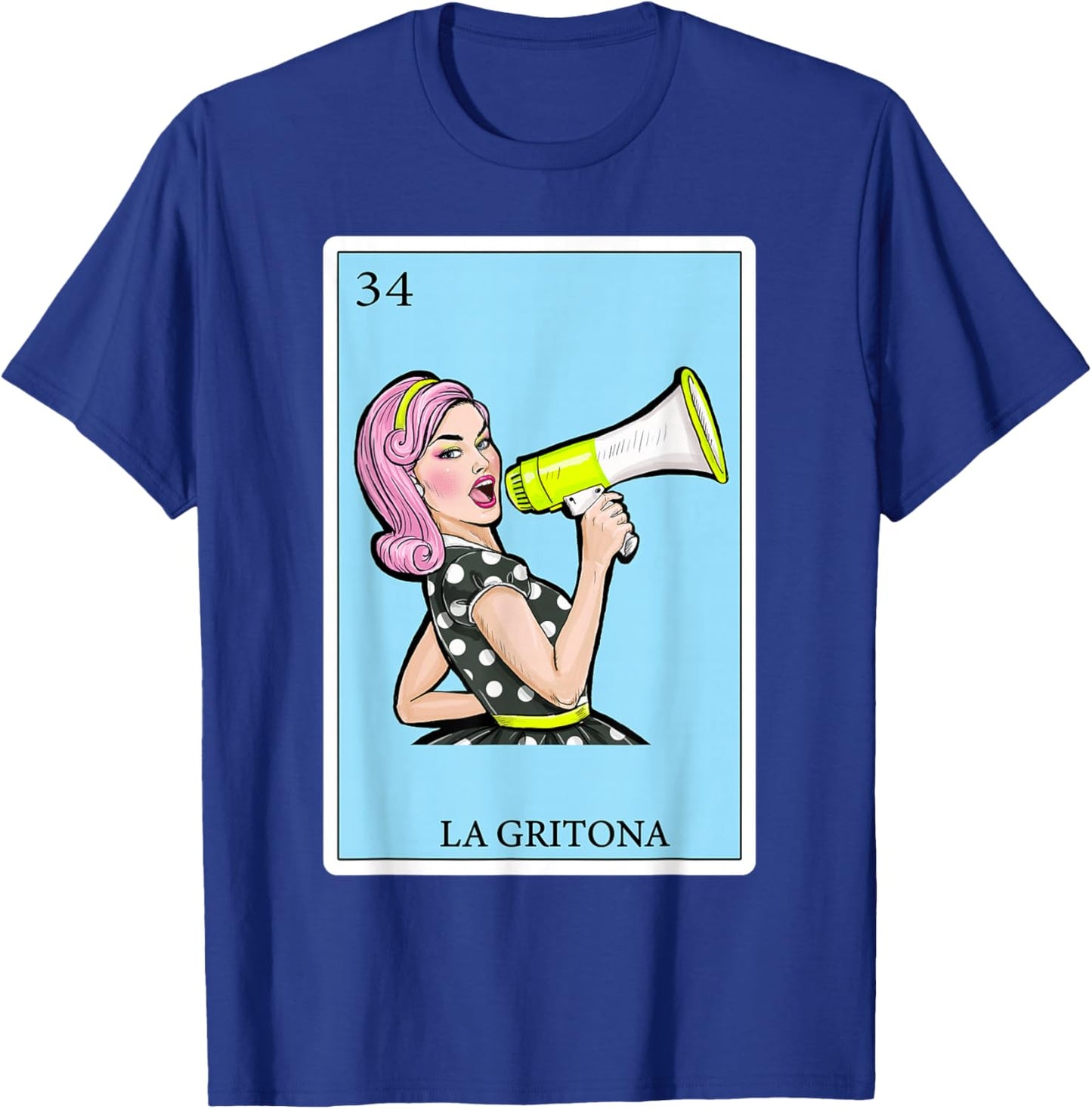 La Gritona Gifts Spanish-Mexican Bingo Card Latinas T-Shirt - T-Shirt | Royal