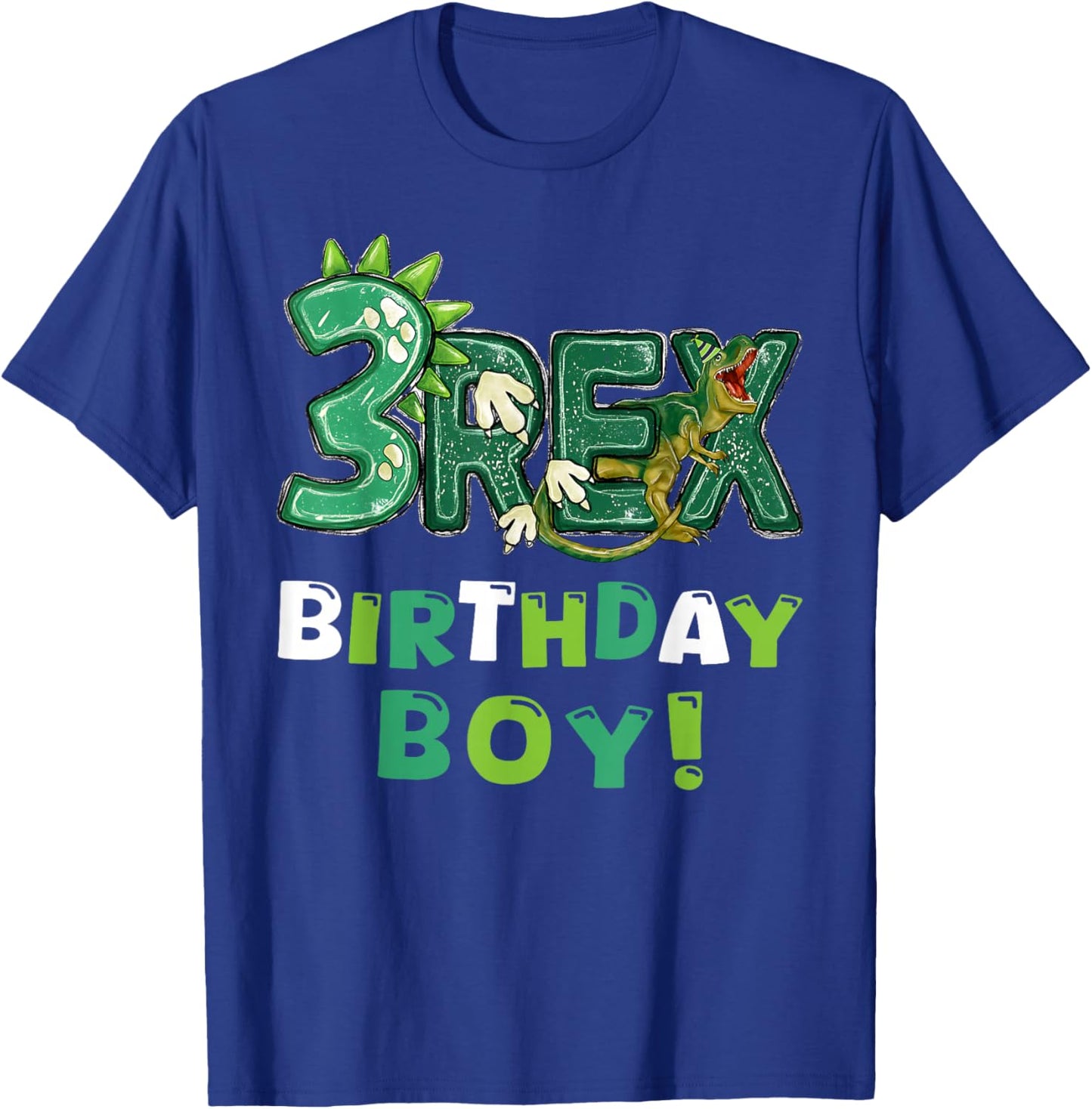 Three Rex 3rd Birthday Third Dinosaur 3 Year Old T-Shirt - T-Shirt | Royal