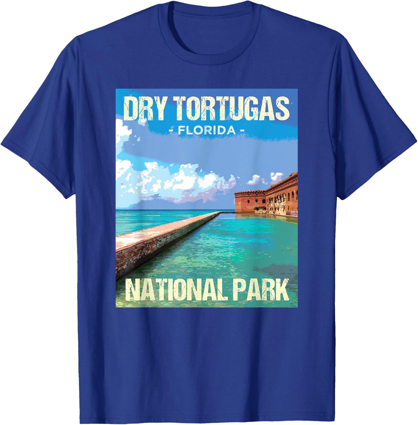 Dry Tortugas National Park Florida Poster Design T-Shirt - T-Shirt | Royal