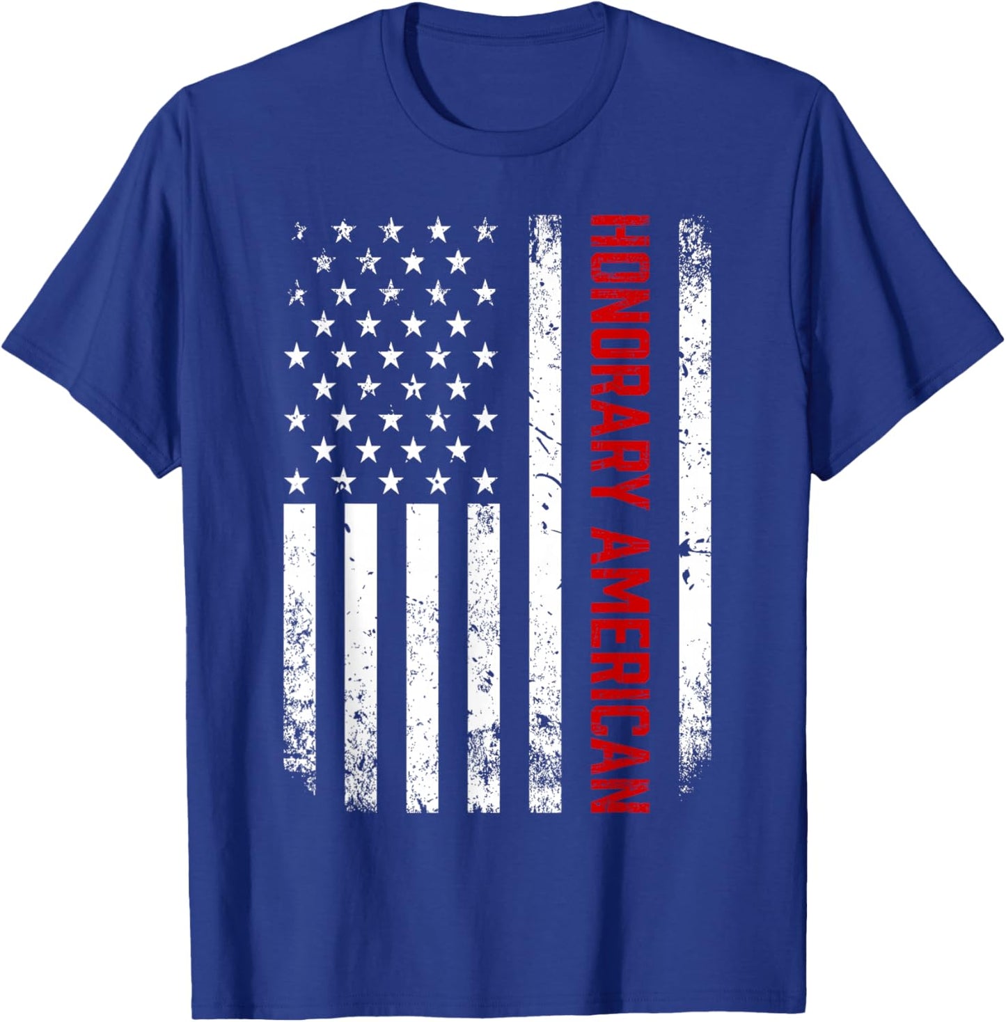 Honorary American US Flag 4th Of July American By Marriage T-Shirt - T-Shirt | Royal
