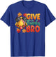 Give Thanks Bro Thanksgiving Toddler Kids Girls Boys Turkey T-Shirt - T-Shirt | Royal