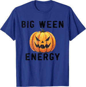 Big Ween Energy Spooky Pumpkin Face Halloween T-Shirt - T-Shirt | Royal