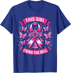This Girl Got To Ring The Bell Breast Cancer Awareness T-Shirt - T-Shirt | Royal
