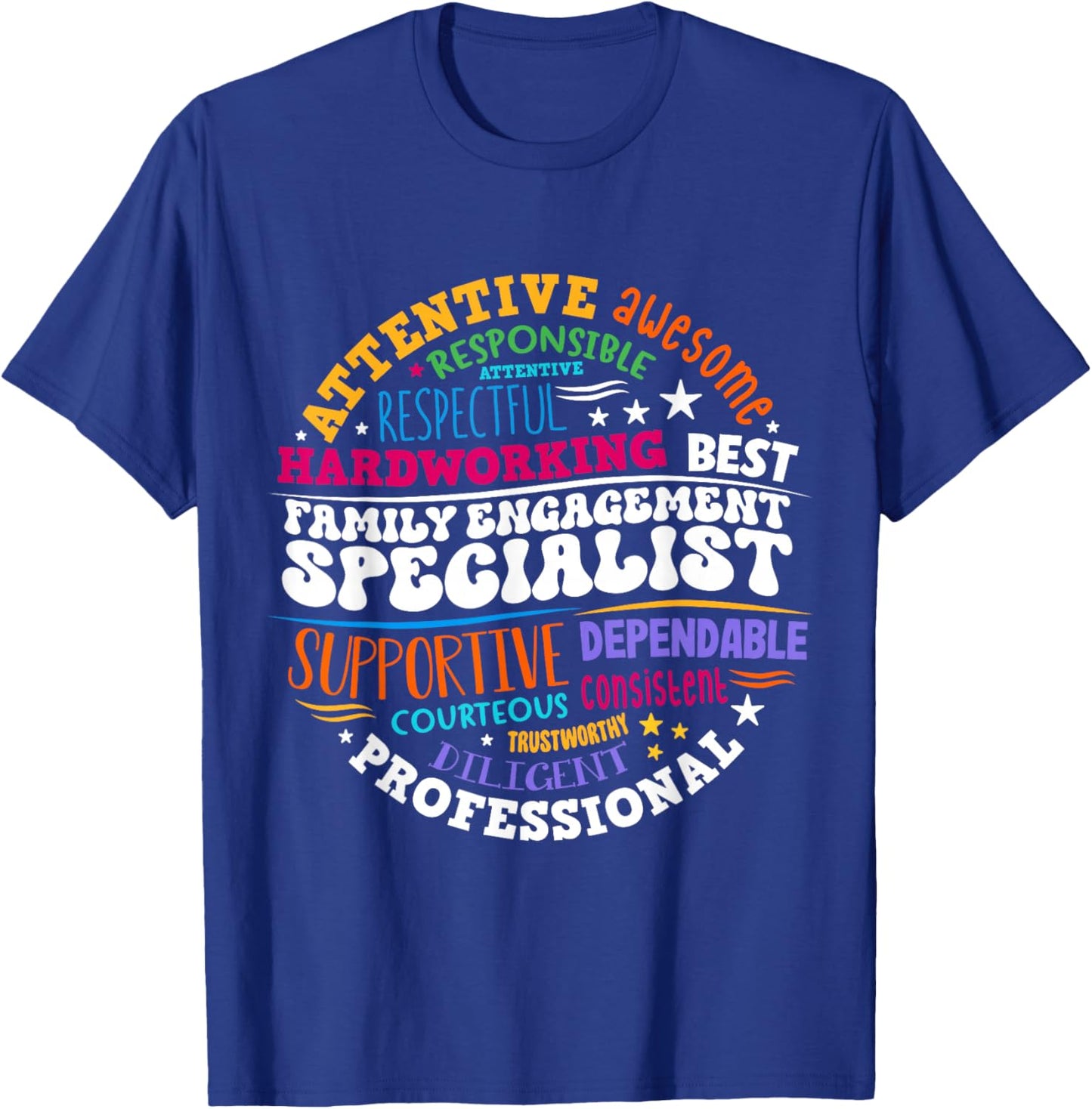 Family Engagement Specialist Appreciation Back to School T-Shirt - T-Shirt | Royal