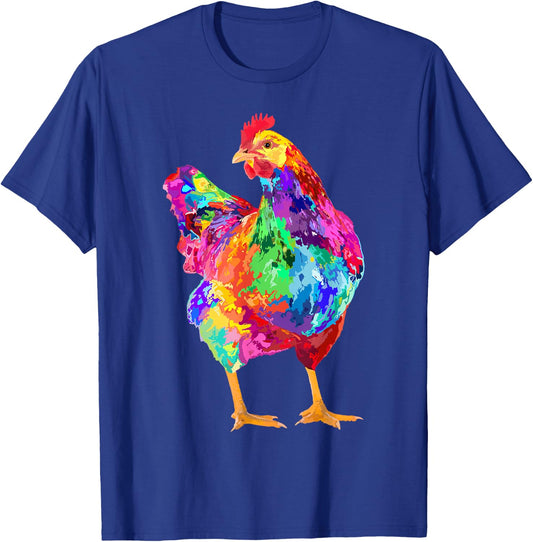 Chicken Lover Gifts Chicken Colorful Cool Hen T-Shirt - T-Shirt | Royal