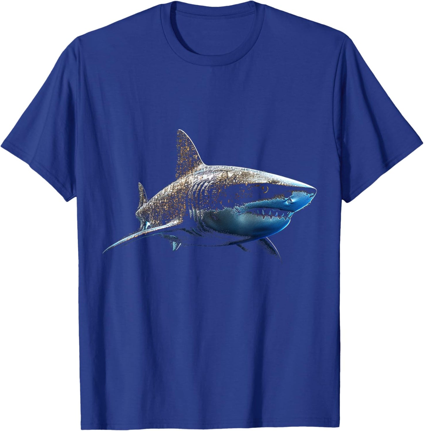 Shark Love Pixel Art Animal Illustration Graphic Shark T-Shirt - T-Shirt | Royal