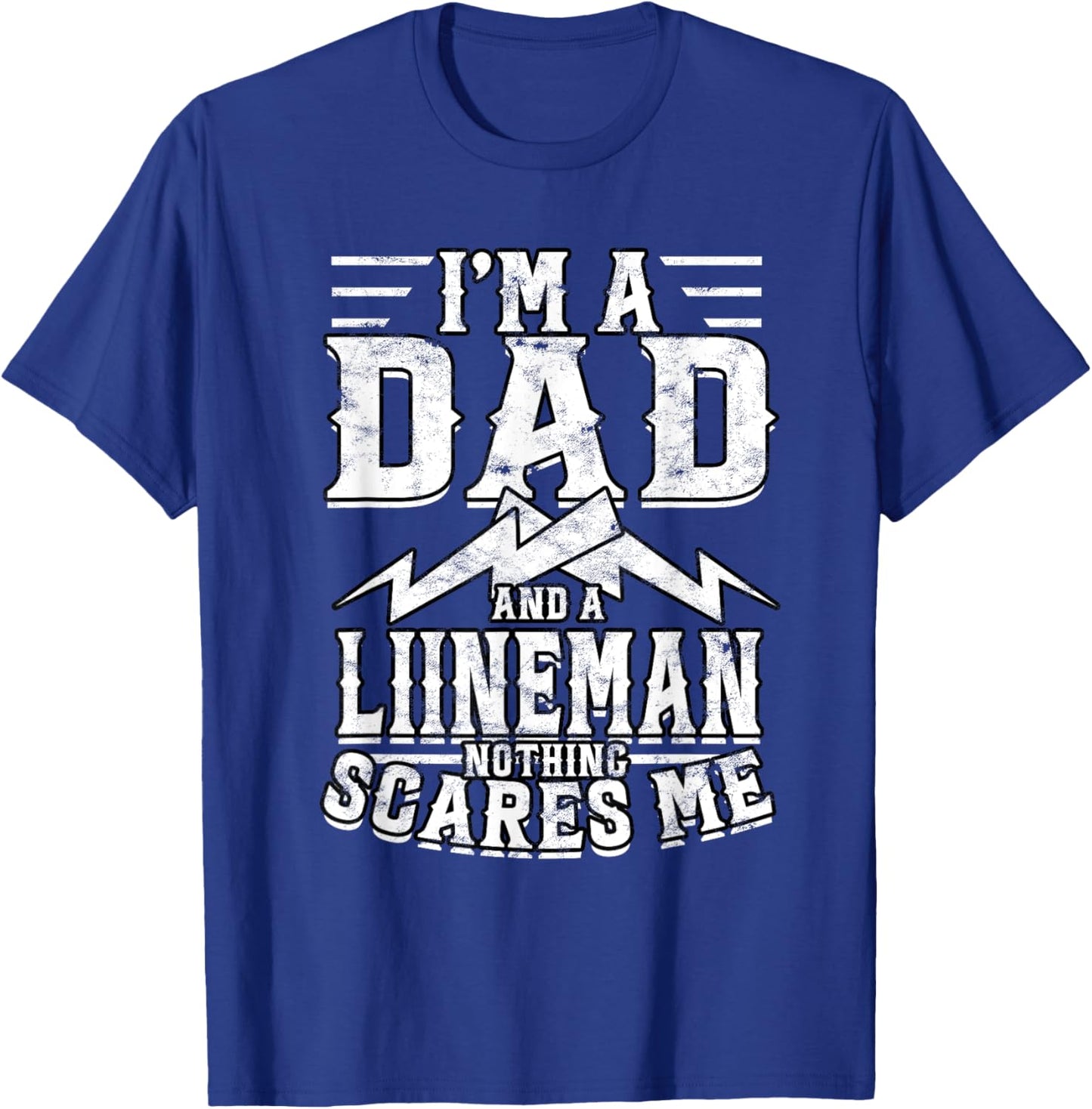 Line Worker Linesman Power Line Worker Electrical Lineman T-Shirt - T-Shirt | Royal