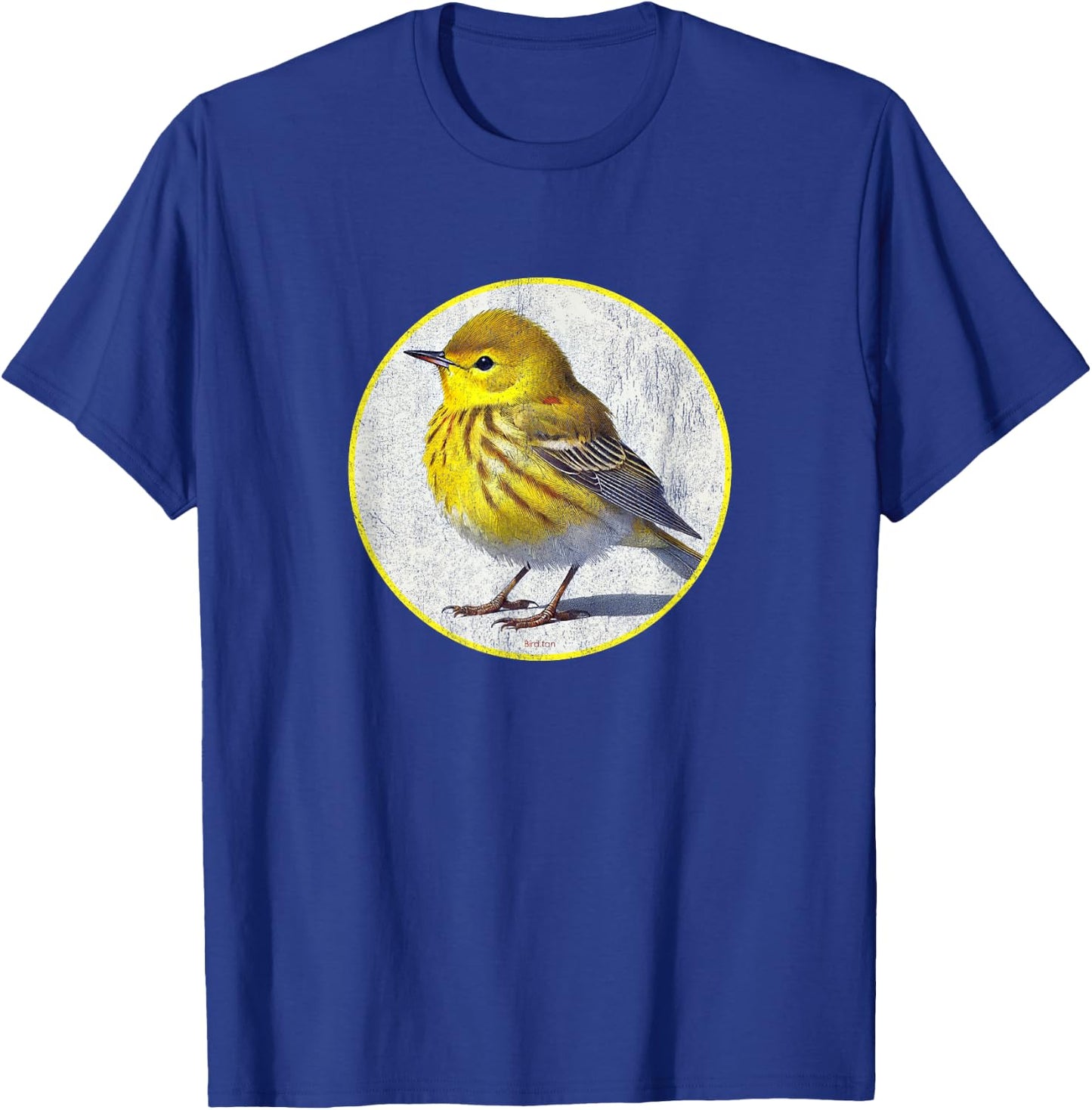Colorful Retro Yellow Warbler Bird Design T-Shirt - T-Shirt | Royal