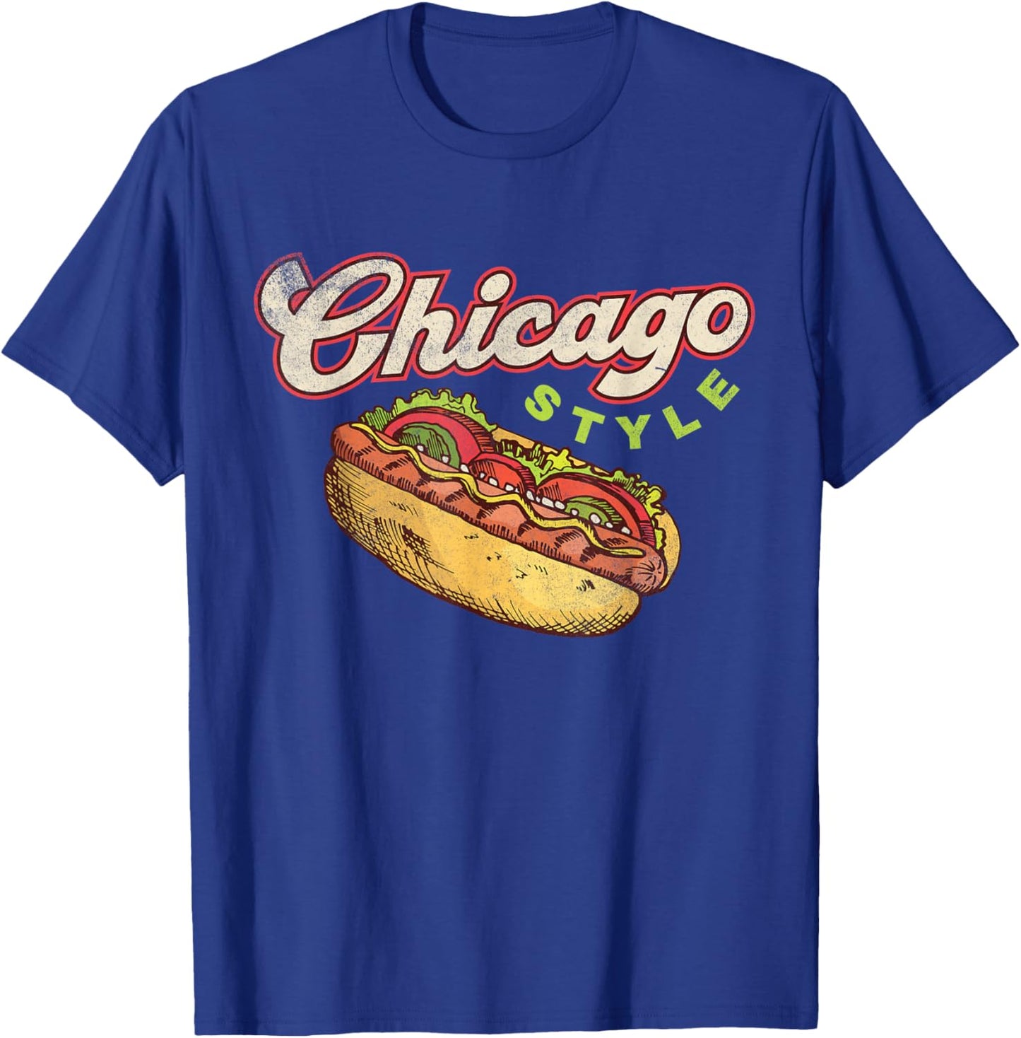 Chicago Hot Dog Hotdog Tourist Summer Souvenir Travel T-Shirt - T-Shirt | Royal