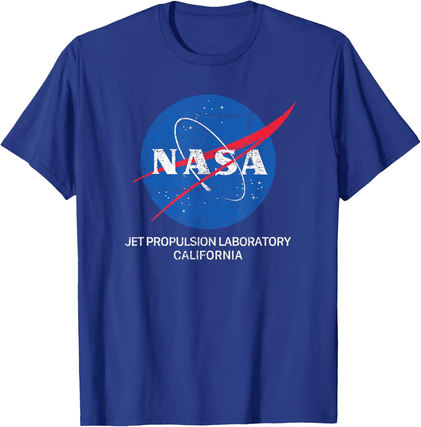 JPL - Jet Propulsion Laboratory (distressed) - NASA Space T-Shirt - T-Shirt | Royal