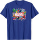 Marvel - Sticker Collage T-Shirt - T-Shirt | Royal