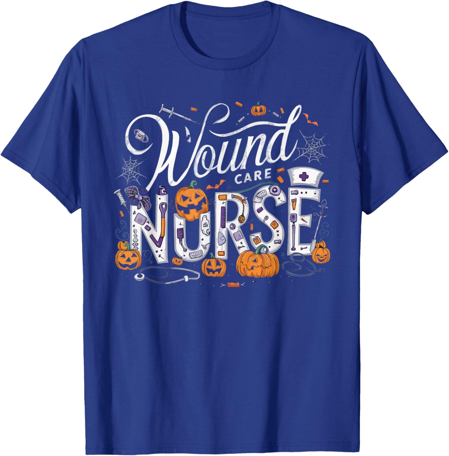 Halloween Wound Care Nurse Spooky Nursing Trick Or Treat T-Shirt - T-Shirt | Royal