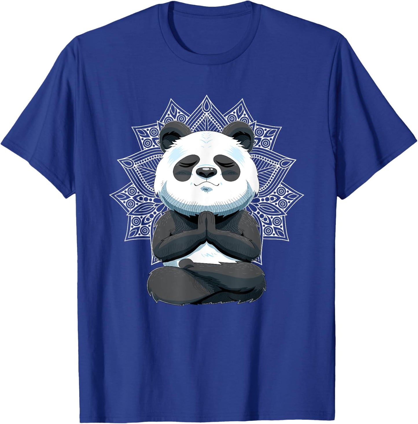 Meditating Panda Bear Yoga Pose T-Shirt - T-Shirt | Royal