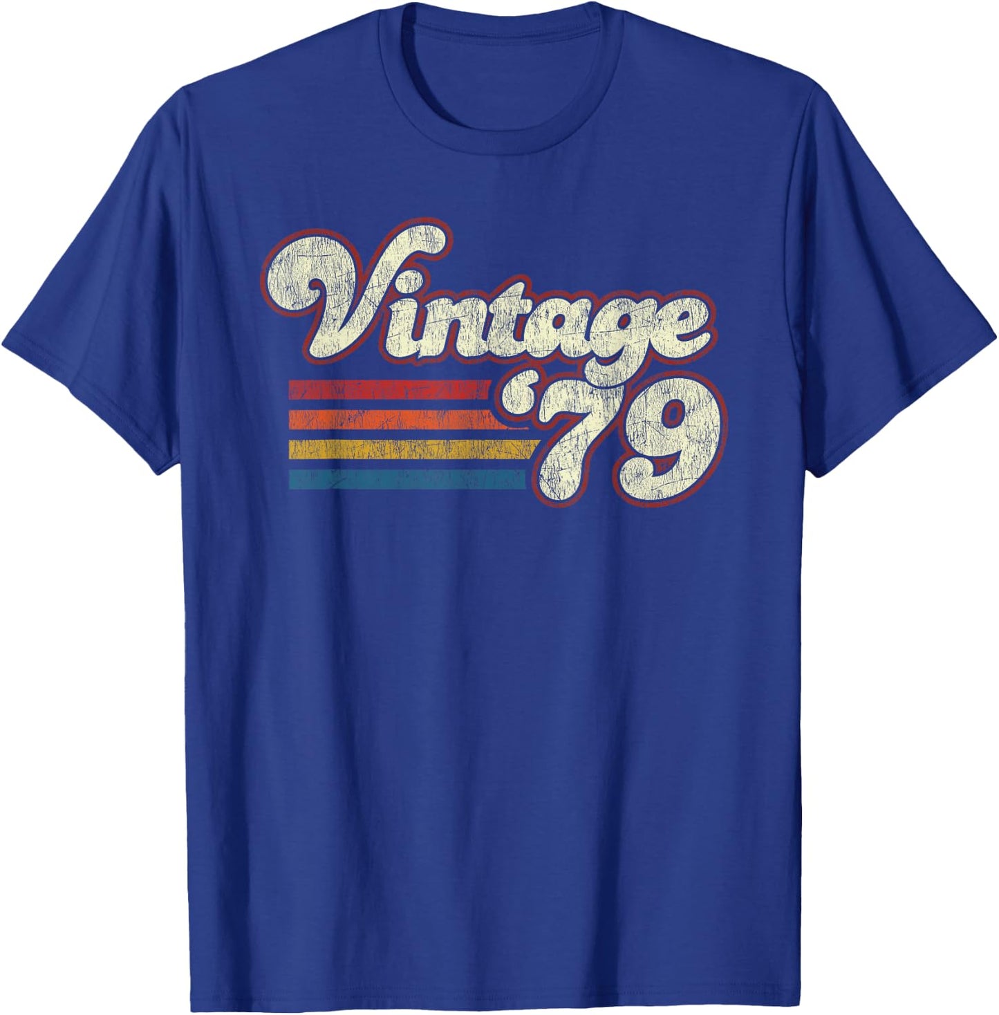 Retro Vintage 1979 Birthday T-Shirt - T-Shirt | Royal