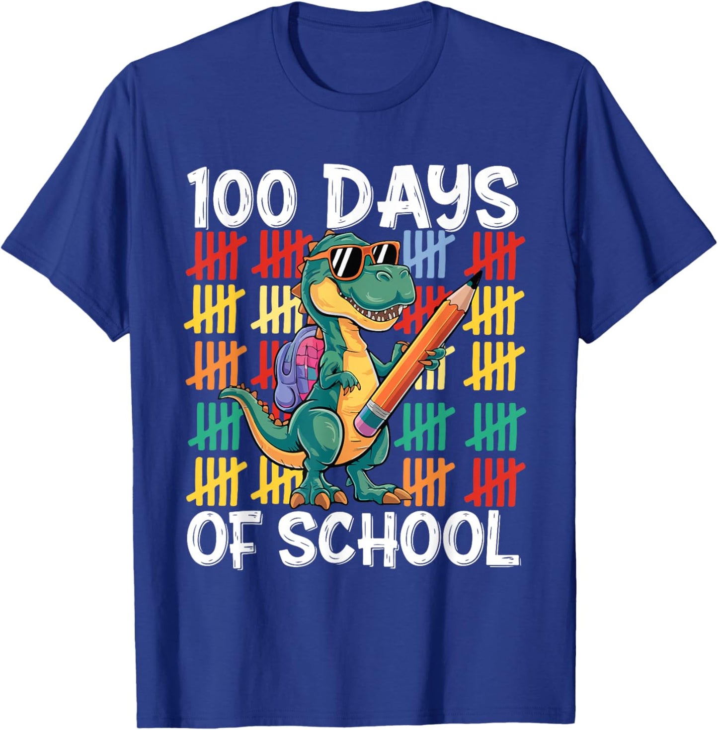 100th Day Of School Costume For Kids Girls Boys 100 Days T-Shirt - T-Shirt | Royal