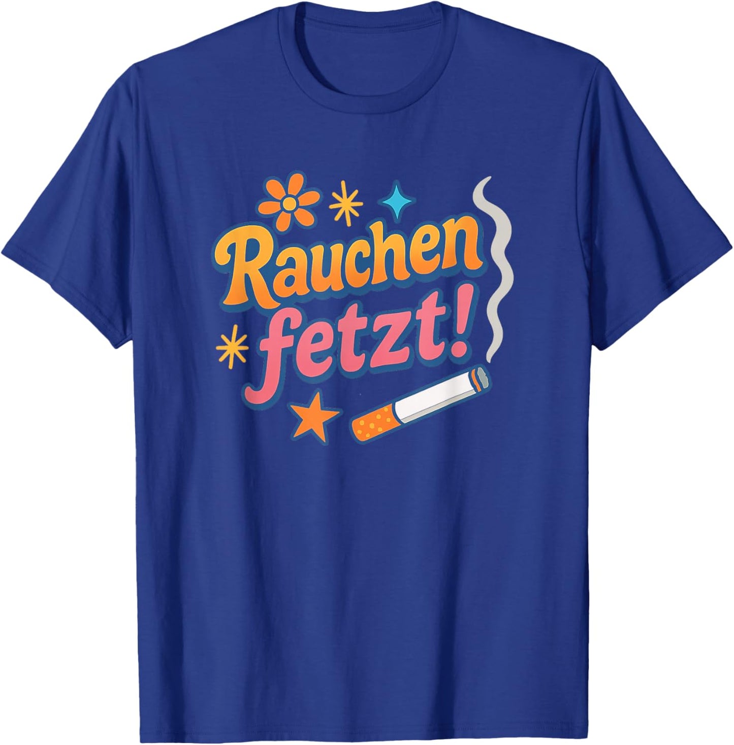 Rauchen fetzt! – Lustiges Retro Pop-Art - Witziges Geschenk T-Shirt - T-Shirt | Royal