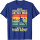 Cool Tennis Art For Grandpa Men Tennis Player Racket Sport T-Shirt - T-Shirt | Royal