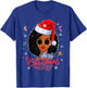 Merry Christmas Black African American Xmas Santa Melanin T-Shirt - T-Shirt | Royal