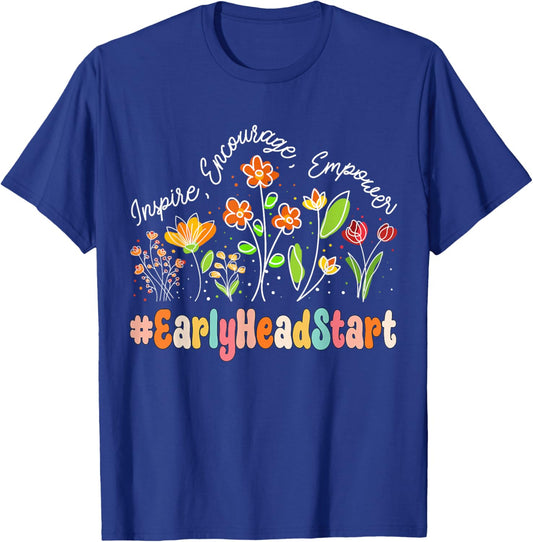Early Head Start Appreciation Week Teacher Back to School T-Shirt - T-Shirt | Royal
