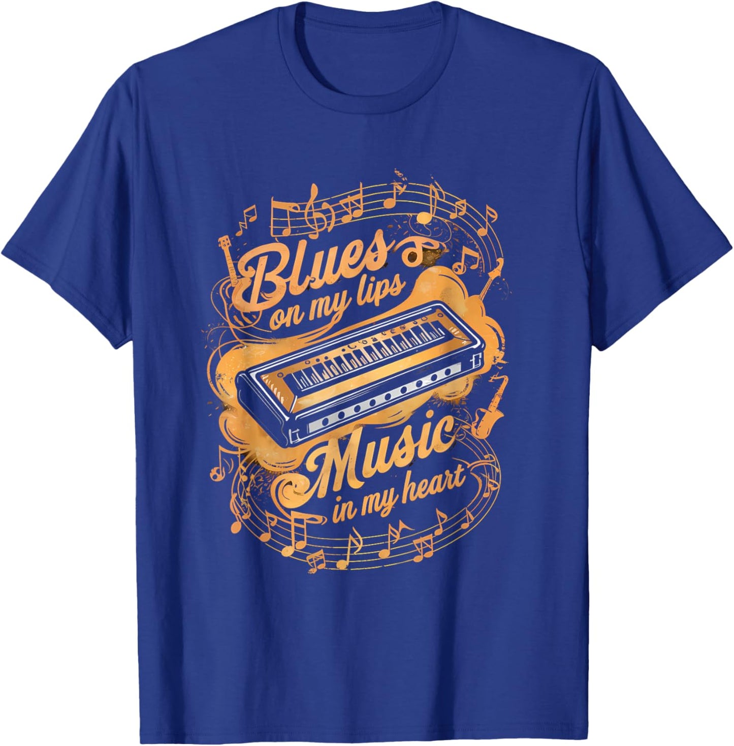 Harmonicas For Beginners Harmonicas For Adults Harmonica T-Shirt - T-Shirt | Royal