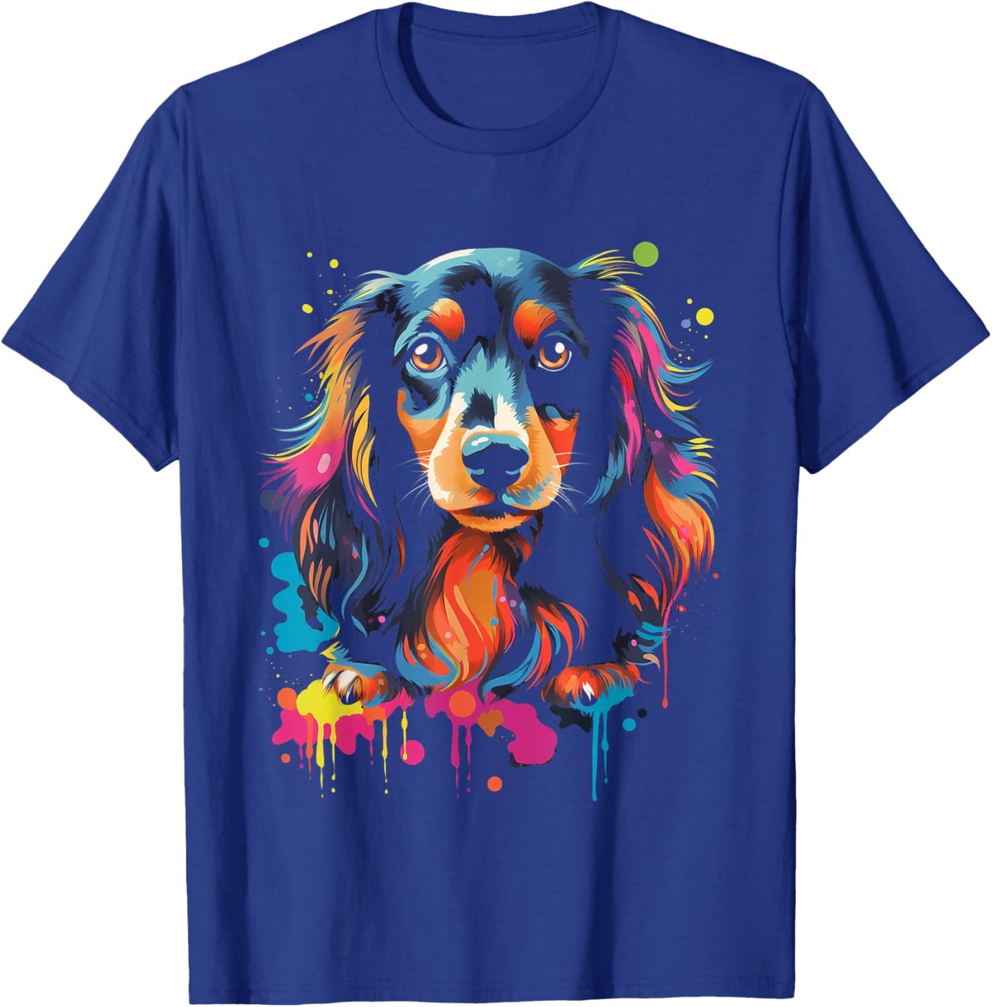 Long Hair Dachshund Puppy Best Dog Walking Pet Women Kids T-Shirt - T-Shirt | Royal