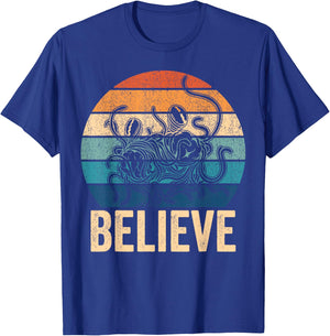 Believe Flying Spaghetti Monster FSM Pastafari Pastafarian T-Shirt - T-Shirt | Royal