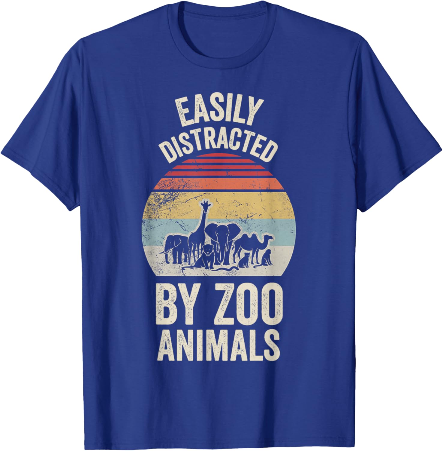 Easily Distracted By Zoo Animals Fun T-Shirt - T-Shirt | Royal