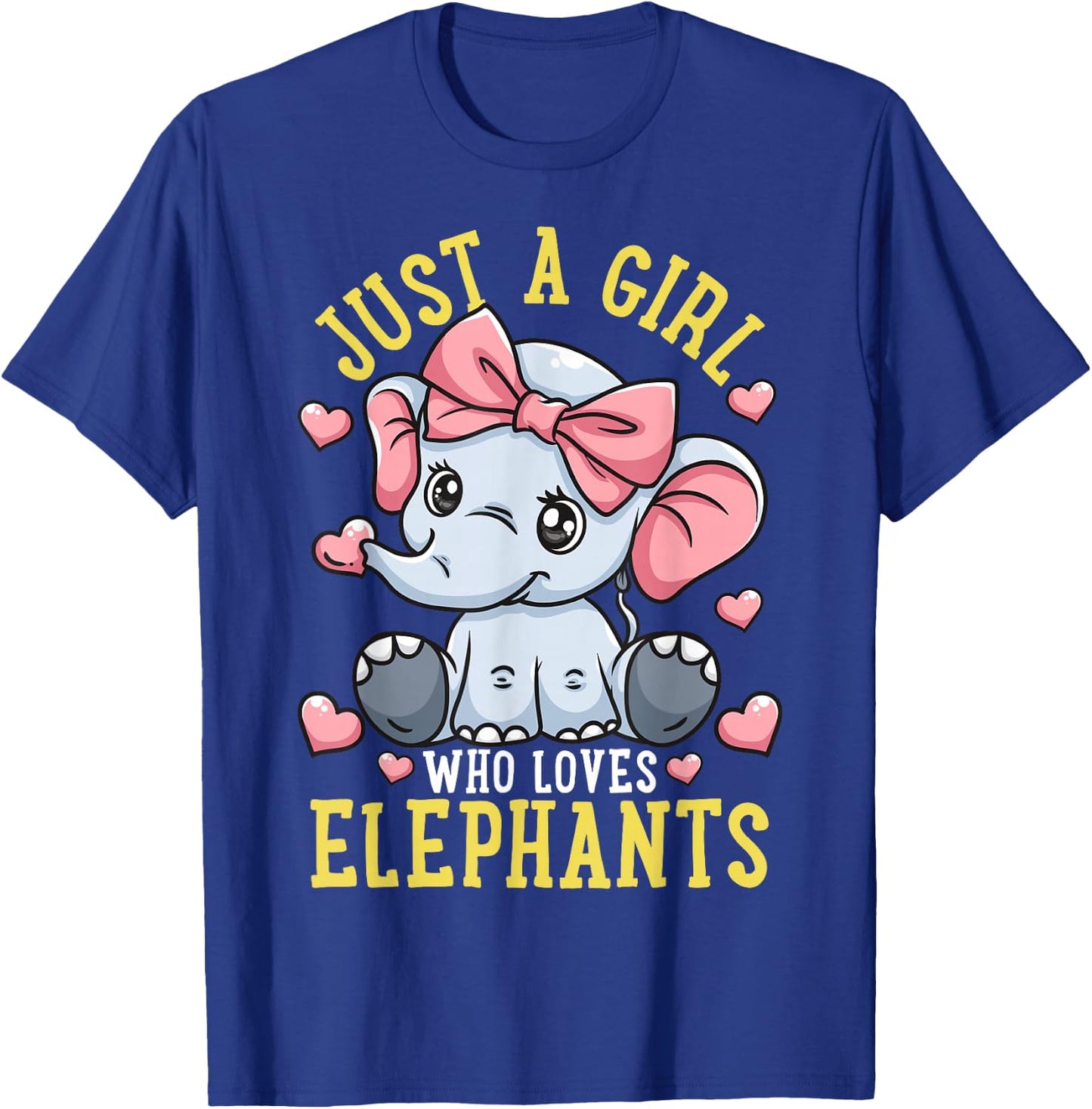 Elephant Lover Gift Just a Girl Who Loves Elephants T-Shirt - T-Shirt | Royal