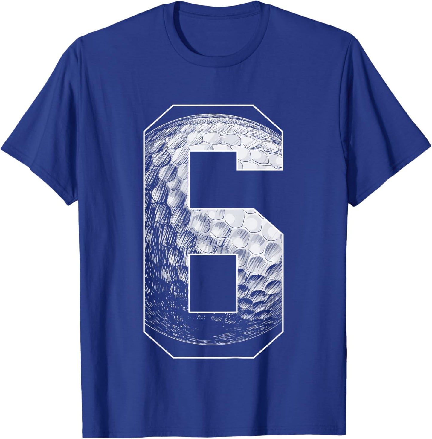 Kids 6th Birthday Boy Golf Player Golf 6 Years Old T-Shirt - T-Shirt | Royal