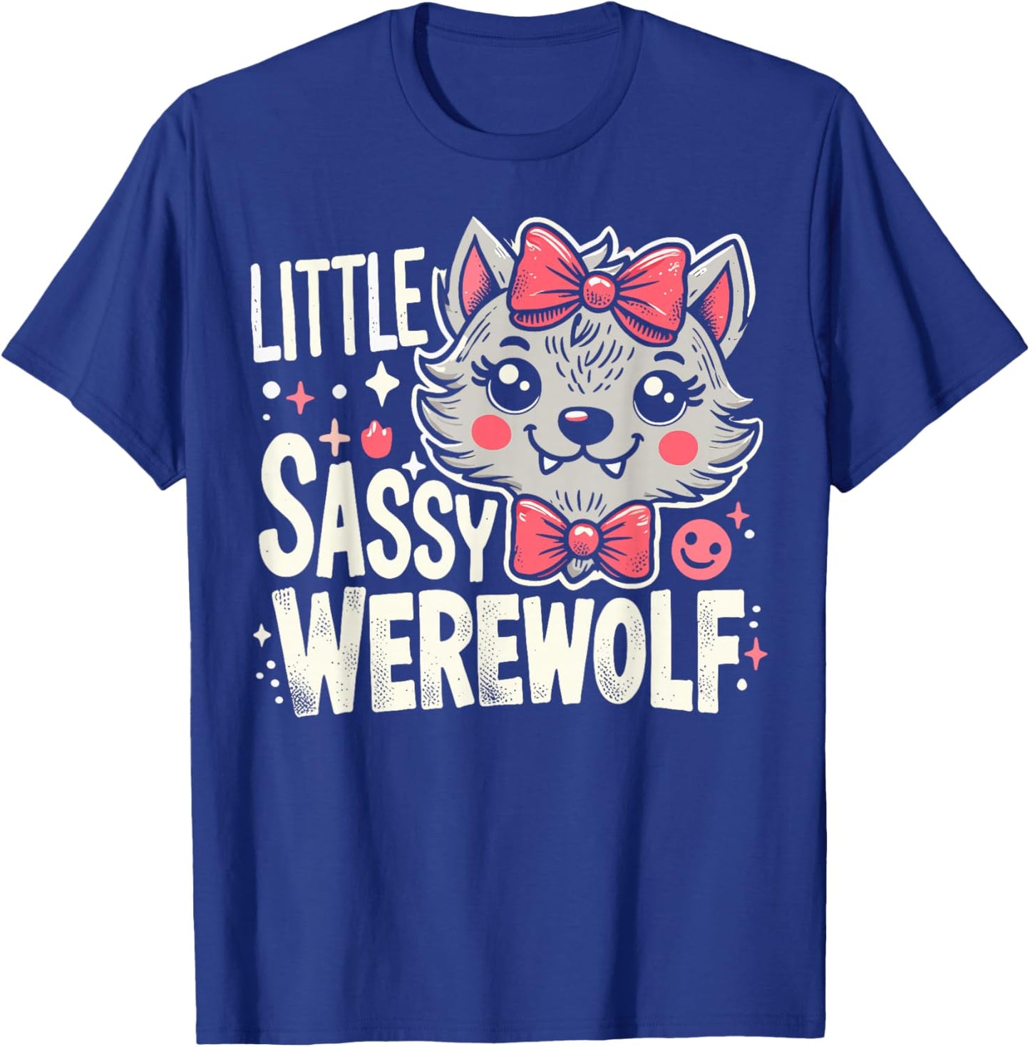 Kids Little Sassy Werewolf Halloween Costume For Girls Women T-Shirt - T-Shirt | Royal