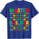 Master Builder Funny Building Blocks Gifts For Boys Kids Men T-Shirt - T-Shirt | Royal