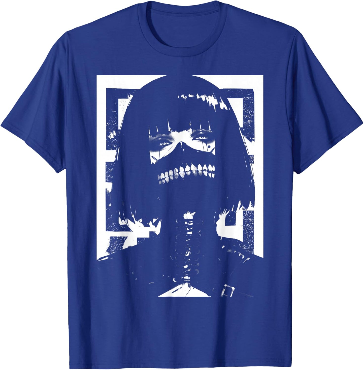 Horror Techwear Ghoul Girl Cybergoth Gothic Anime Manga T-Shirt - T-Shirt | Royal