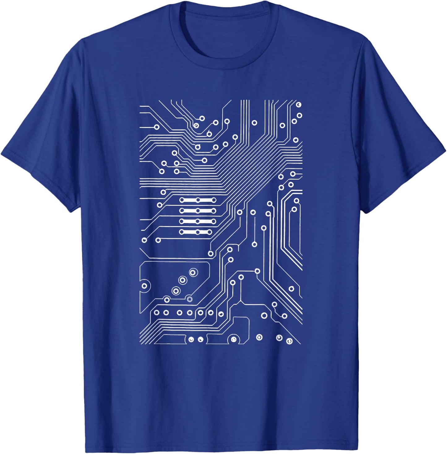White Circuit Board Mother Board Computer Programmer Gift T-Shirt - T-Shirt | Royal