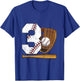 Kids 3rd Birthday Baseball Boy Three Year Old Baseball Player T-Shirt - T-Shirt | Royal