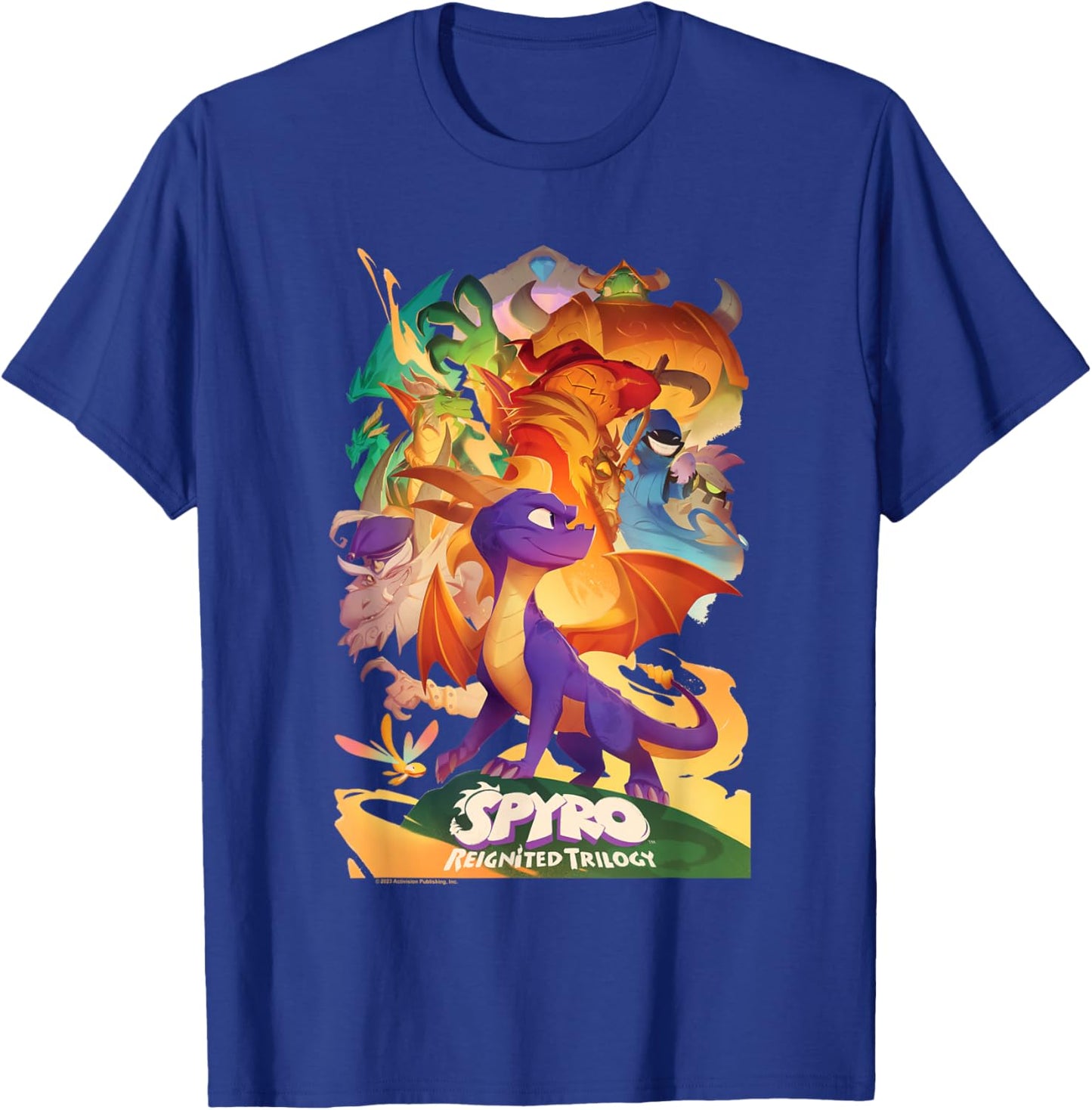 Spyro Reignited Trilogy Mighty Dragon Warrior Game Poster T-Shirt - T-Shirt | Royal