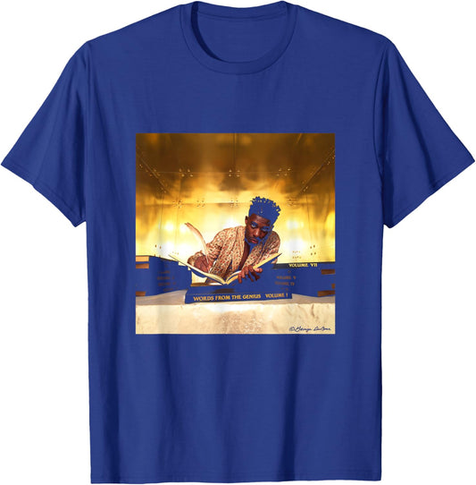 GZA Album Art Words From The Genius By George DuBose T-Shirt - T-Shirt | Royal