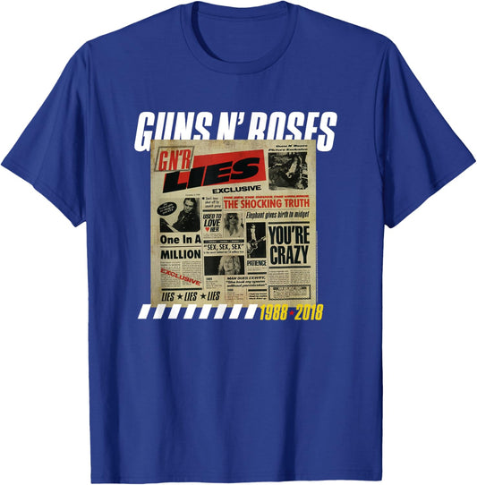 Guns N' Roses Lies Titelliste Rock Band Musik T-Shirt - T-Shirt | Royal