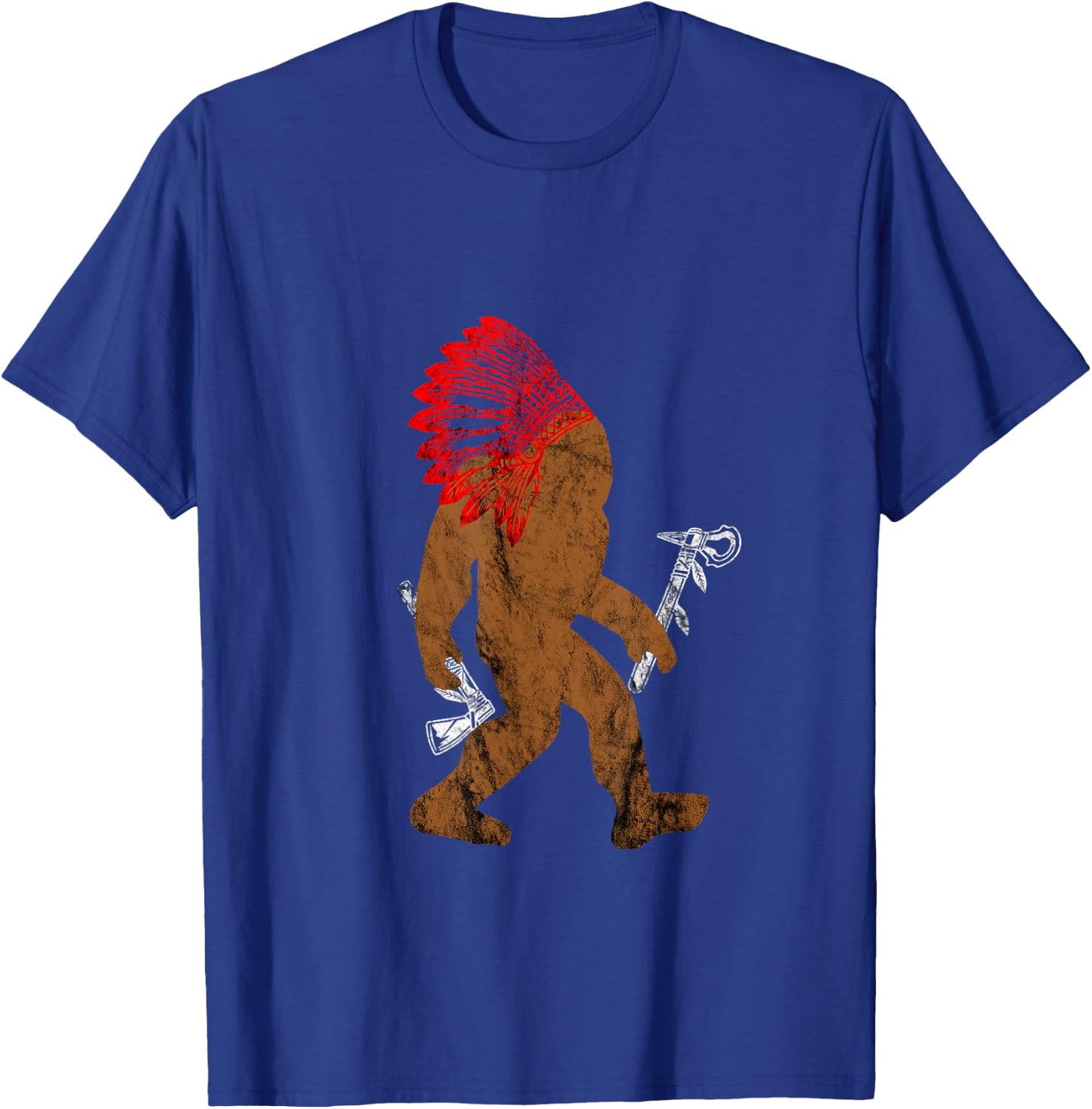 Indian Bigfoot Chief Sasquatch Western Carnival Costume T-Shirt - T-Shirt | Royal