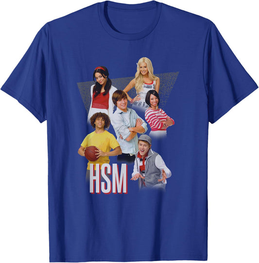 Disney High School Musical The Series HSM Vintage Group Shot T-Shirt - T-Shirt | Royal