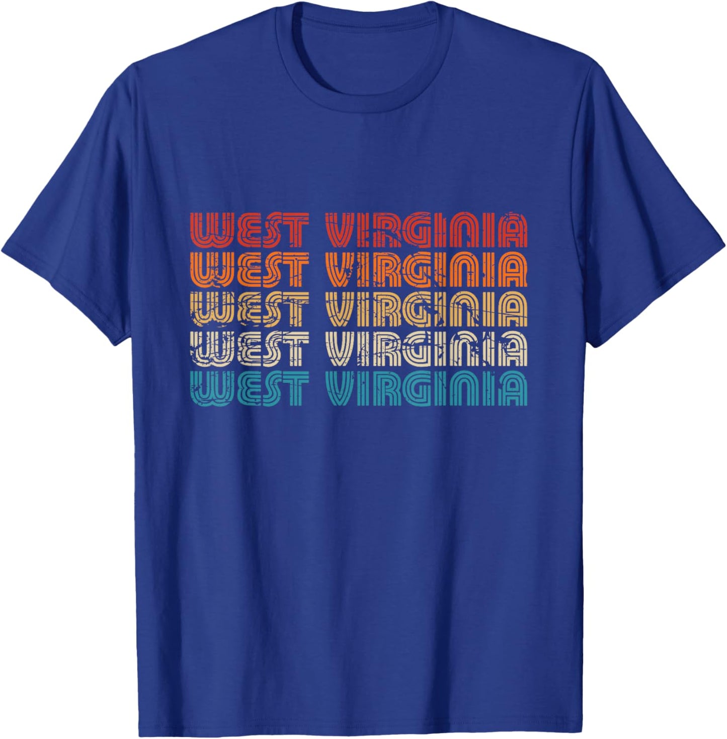 West Virginia State Retro Vintage Women Youth T-Shirt - T-Shirt | Royal