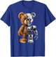 Funny Robotics Animal Lover Teddy Bear Robots Graphic Art T-Shirt - T-Shirt | Royal