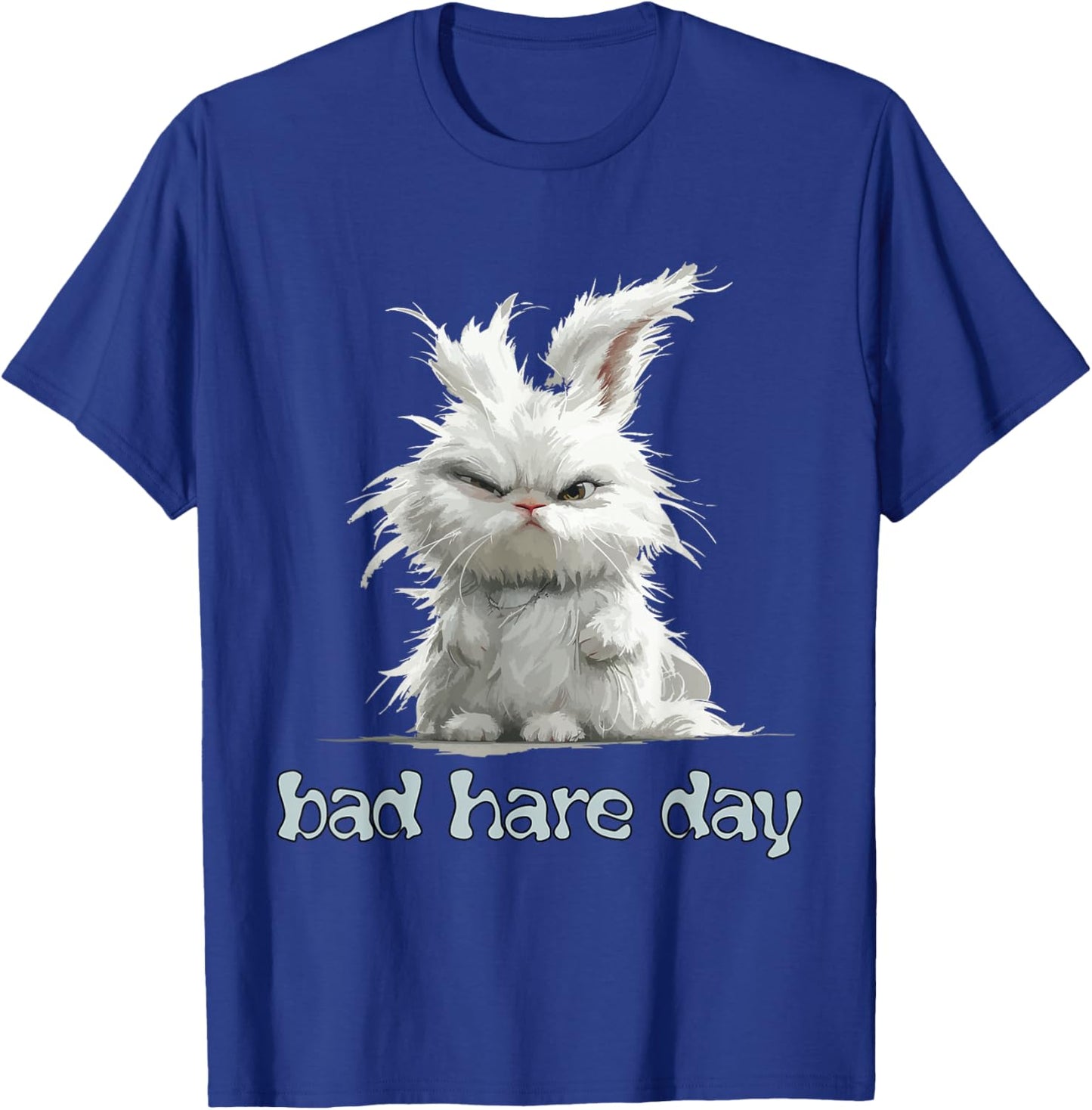 Bad Rabbit Day, Funny Word Game, Rabbit Fun T-Shirt - T-Shirt | Royal