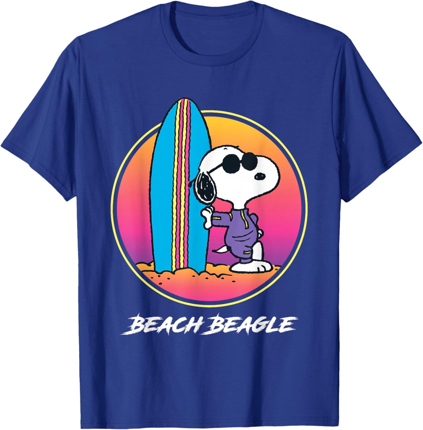 Peanuts Beach Beagle Surf Snoopy T-Shirt - T-Shirt | Royal