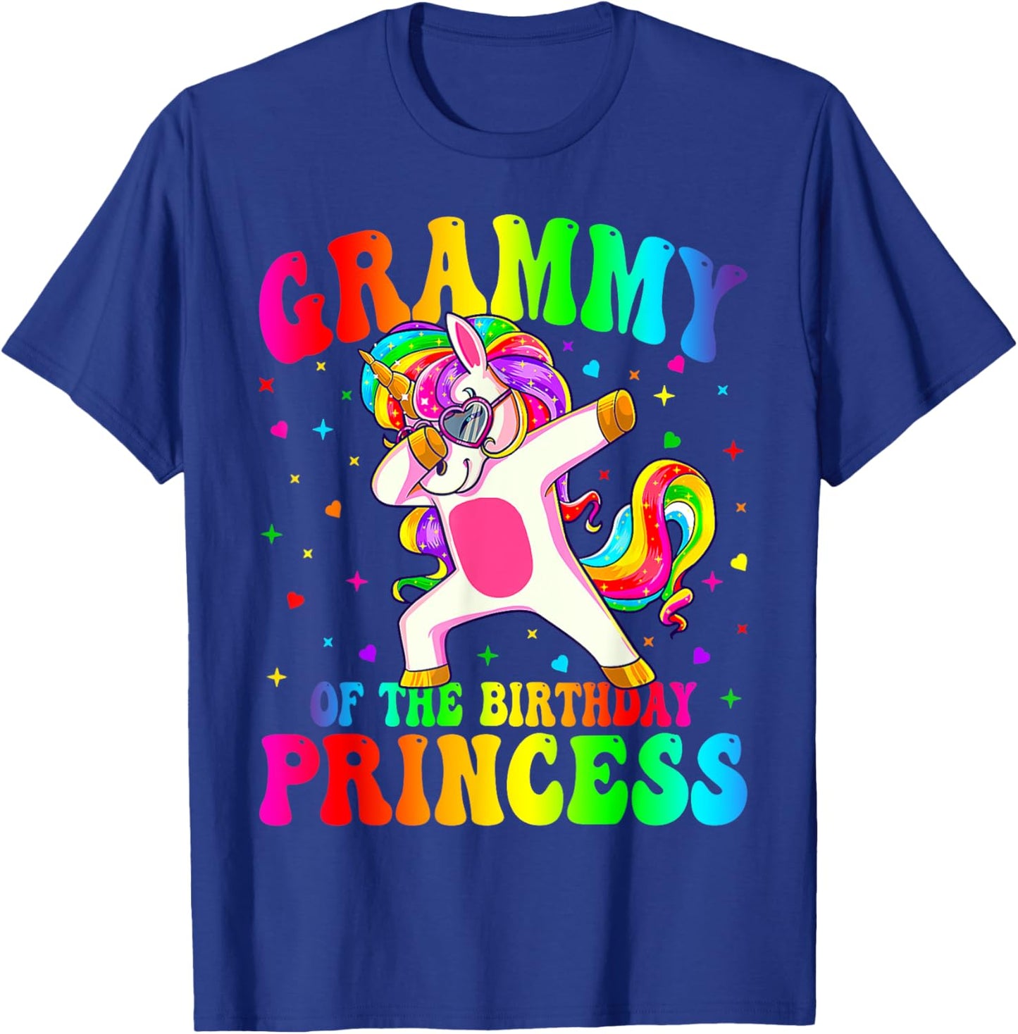 Grammy of the Birthday Princess Girl Dabbing Unicorn Mom T-Shirt - T-Shirt | Royal